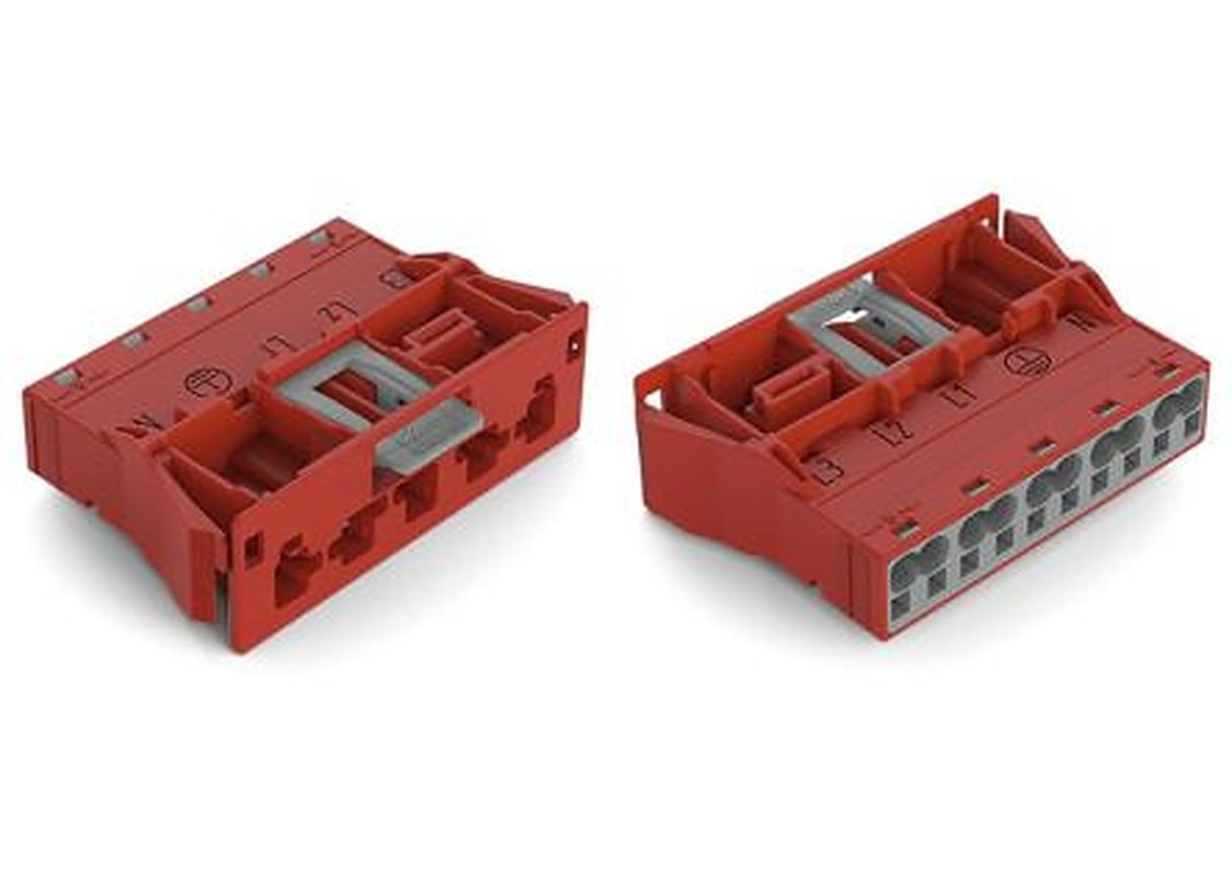 WAGO 770 Series Snap-in Plug Male Cage Clamp, 5-Pole, 25A, 5-Way, IP20