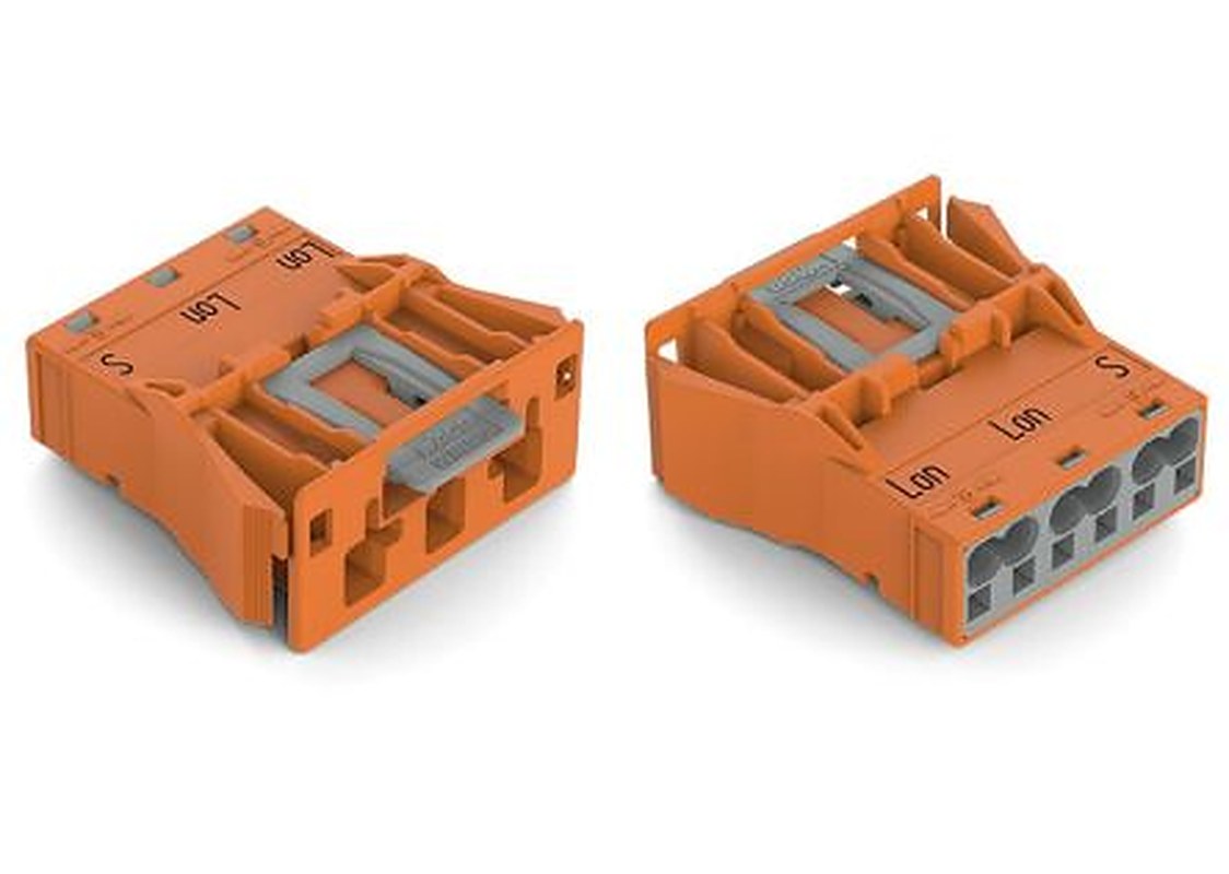WAGO 770 Series Snap-in Plug Male Cage Clamp, 3-Pole, 25A, 3-Way, IP20