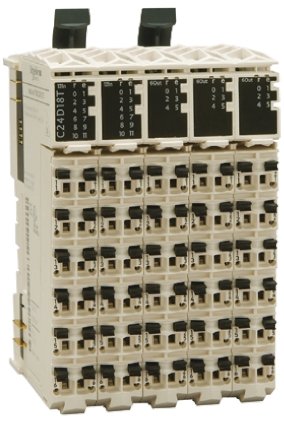 Modicon M258 - TM5 Compact Expansion Modules The Modicon M258 PLC range is completed by an expansion module offer. All I/O modules are programmed with the SoMachine software. Modicon TM5 Compact blocks Simplified wiring and maintenance of devices with removable spring terminals Simple interlocking mechanical assembly DIN rail mounting Schneider Electric Modicon M258