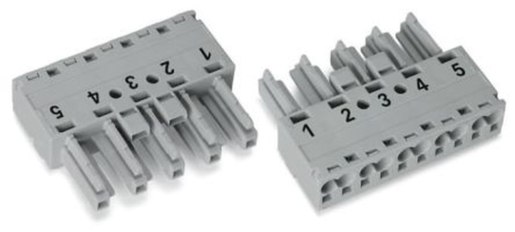 WAGO 770 Series Cable Socket Female Cage Clamp, 5-Pole, 25A, 2-Way, IP20