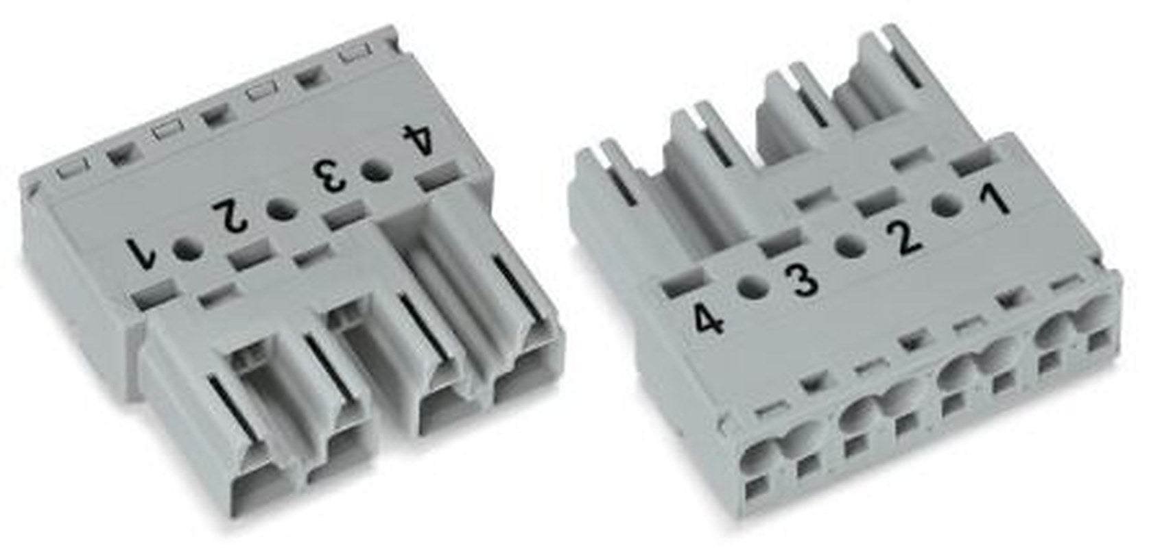 WAGO 770 Series Cable Plug Male Cage Clamp, 4-Pole, 25A, 2-Way, IP20