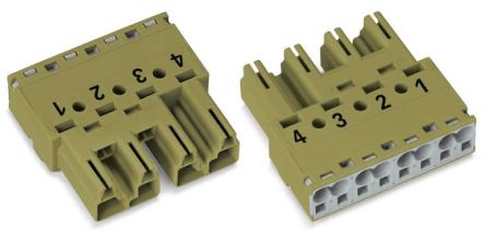 WAGO 770 Series Cable Plug Male Cage Clamp, 4-Pole, 2-Way, IP20