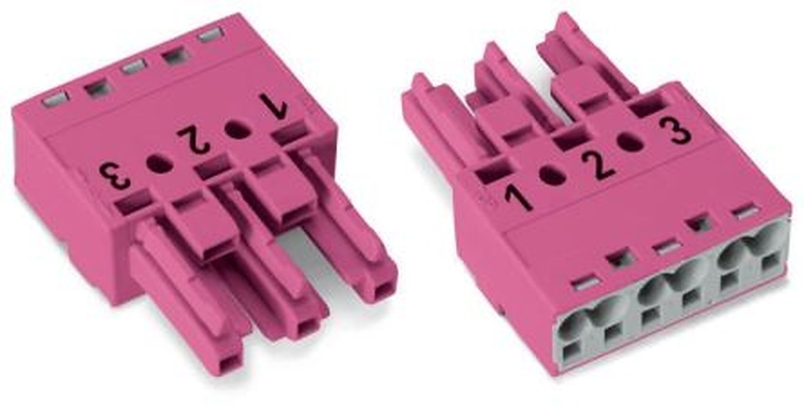 WAGO 770 Series Cable Socket Female Cage Clamp, 3-Pole, 25A, 2-Way, IP20