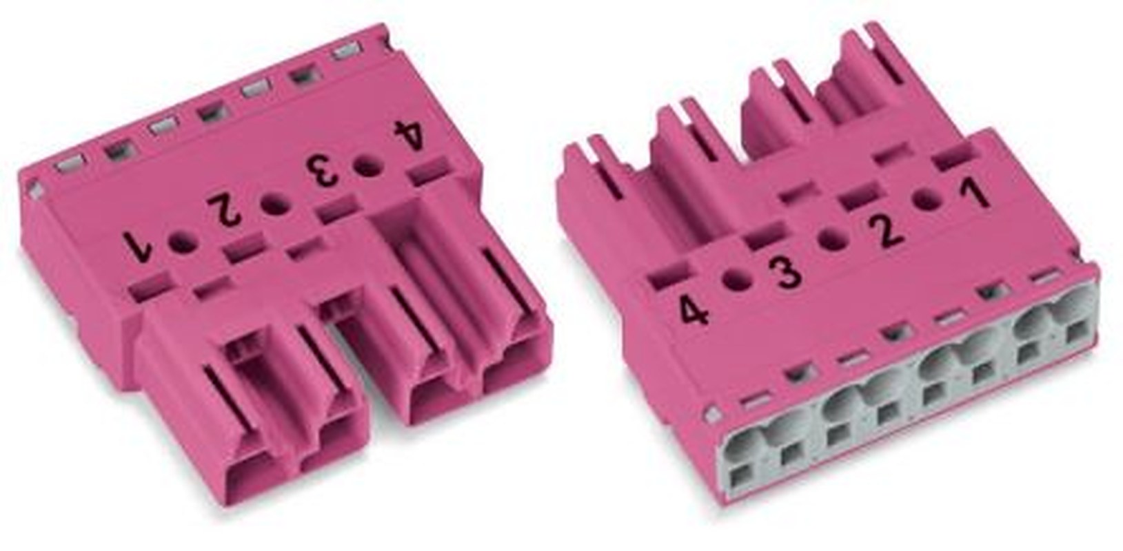 WAGO 770 Series Cable Plug Male Cage Clamp, 4-Pole, 25A, 3-Way, IP20