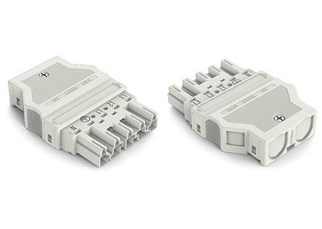 WAGO 770 Series Connector Male Cage Clamp, 5-Pole, 25A, 5-Way, IP20