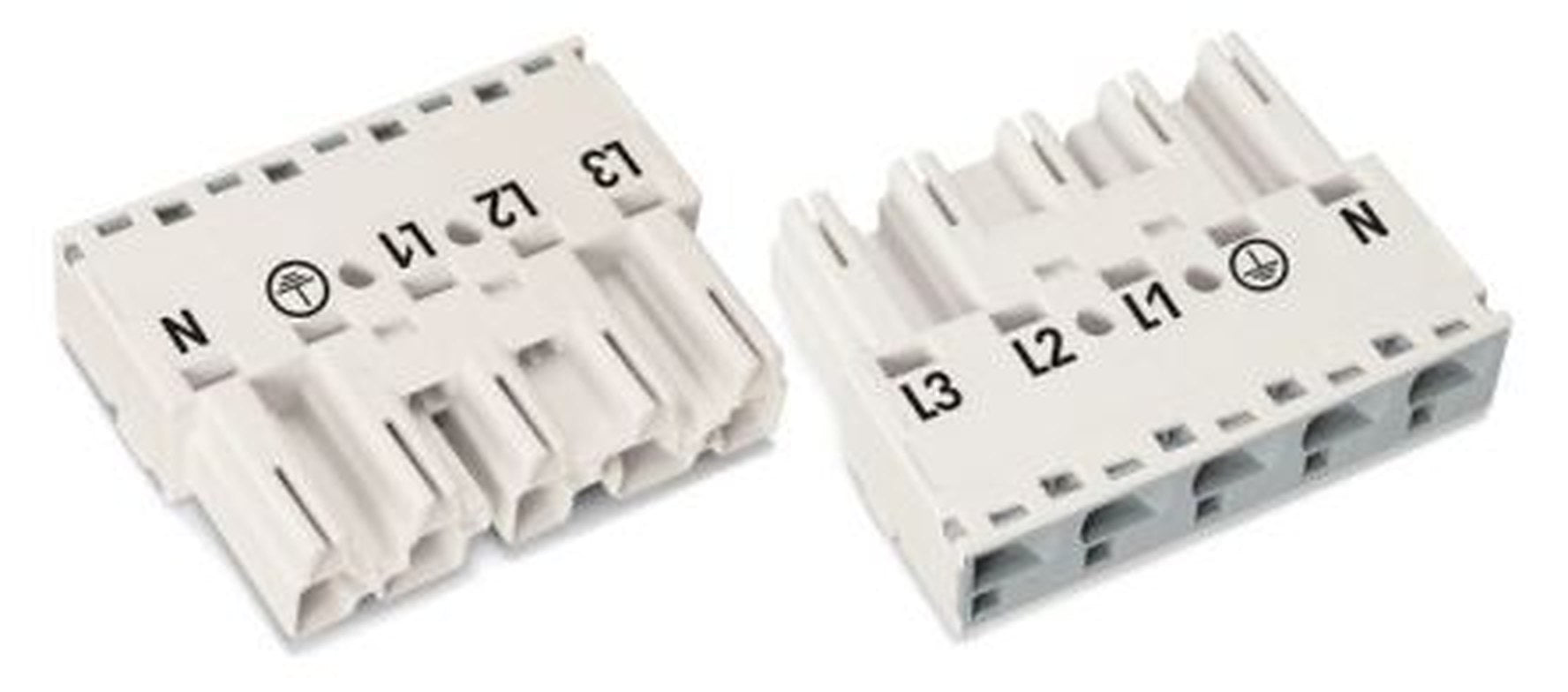 WAGO 770 Series Cable Lighting Connector Male Cage Clamp, 5-Pole, 25A, 5-Way, IP20