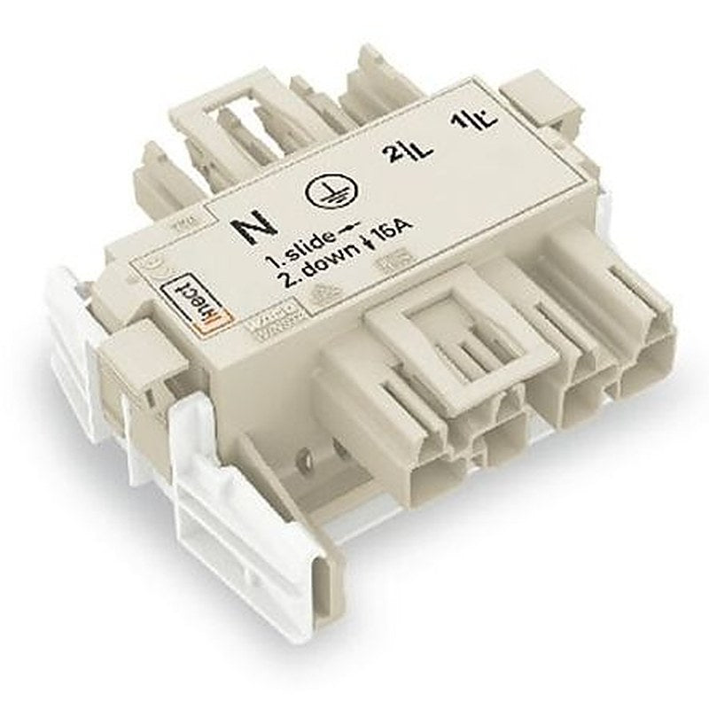 WAGO 770 Series Cable T-Connector Cage Clamp, 4-Pole, 25A, 2-Way, IP20