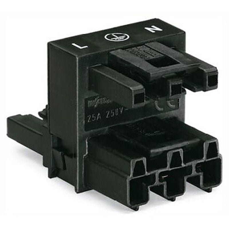 WAGO 770 Series Cable Distribution Connector Cage Clamp, 3-Pole, 25A, 5-Way, IP20