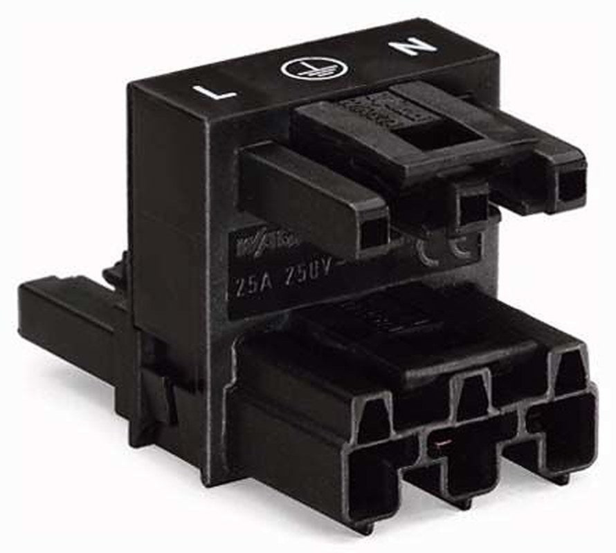 WAGO 770 Series Cable Male/Female Crimp, 3-Pole, 25A, 3-Way