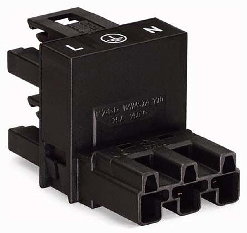 WAGO 770 Series Cable Winsta Mini H Distribution Connector Male/Female Crimp, 3-Pole, 25A, 3-Way
