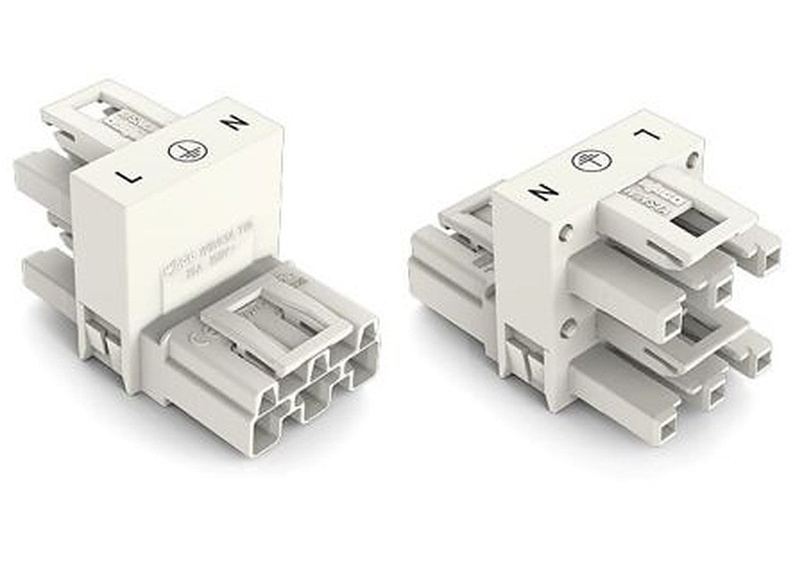 WAGO 770 Series Cable Distribution Connector Cage Clamp, 3-Pole, 25A, 3-Way, IP20