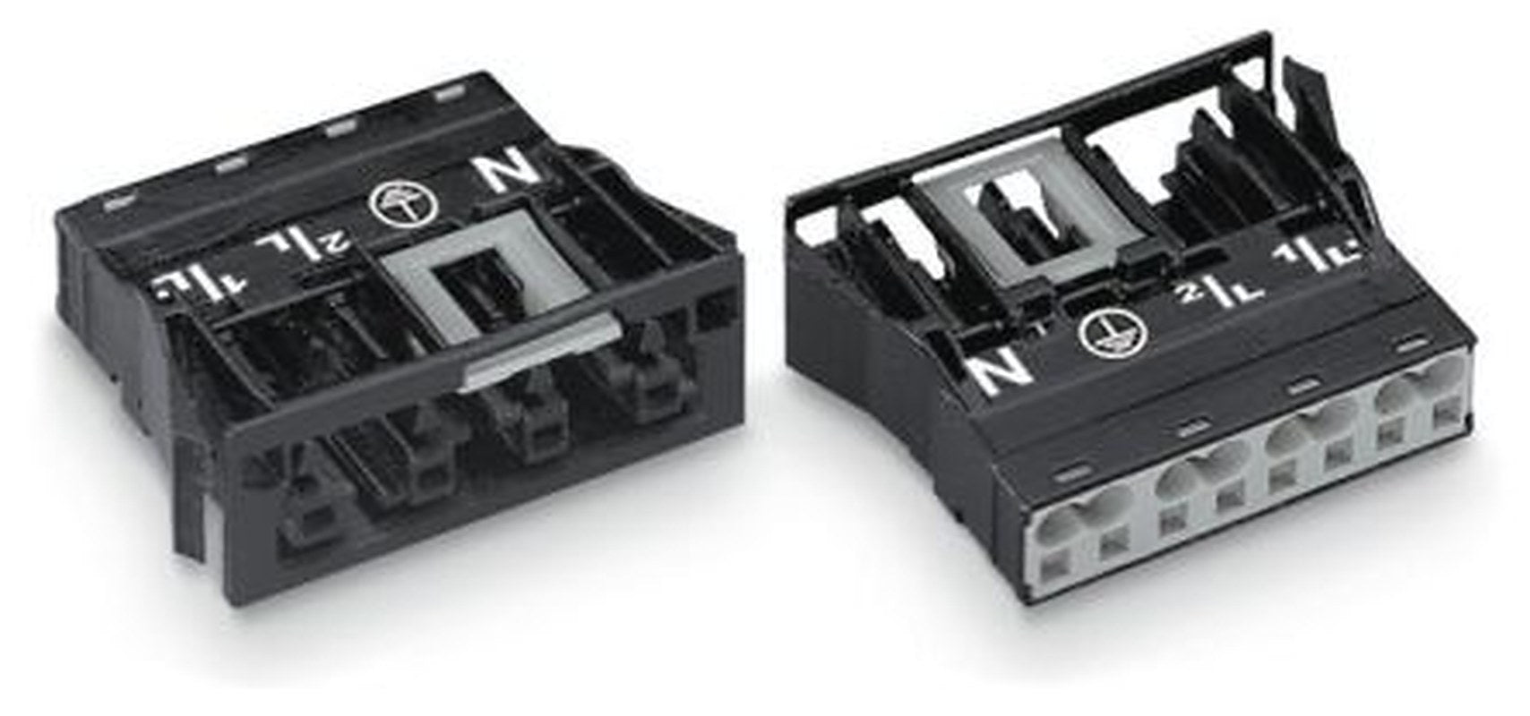 WAGO 770 Series Snap-in Socket Female Cage Clamp, 4-Pole, 25A, 3-Way, IP20