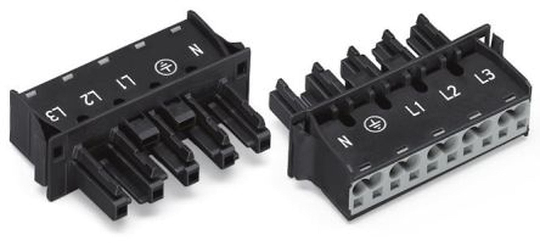 WAGO 770 Series Snap-in Socket Female Cage Clamp, 5-Pole, 25A, 5-Way, IP20