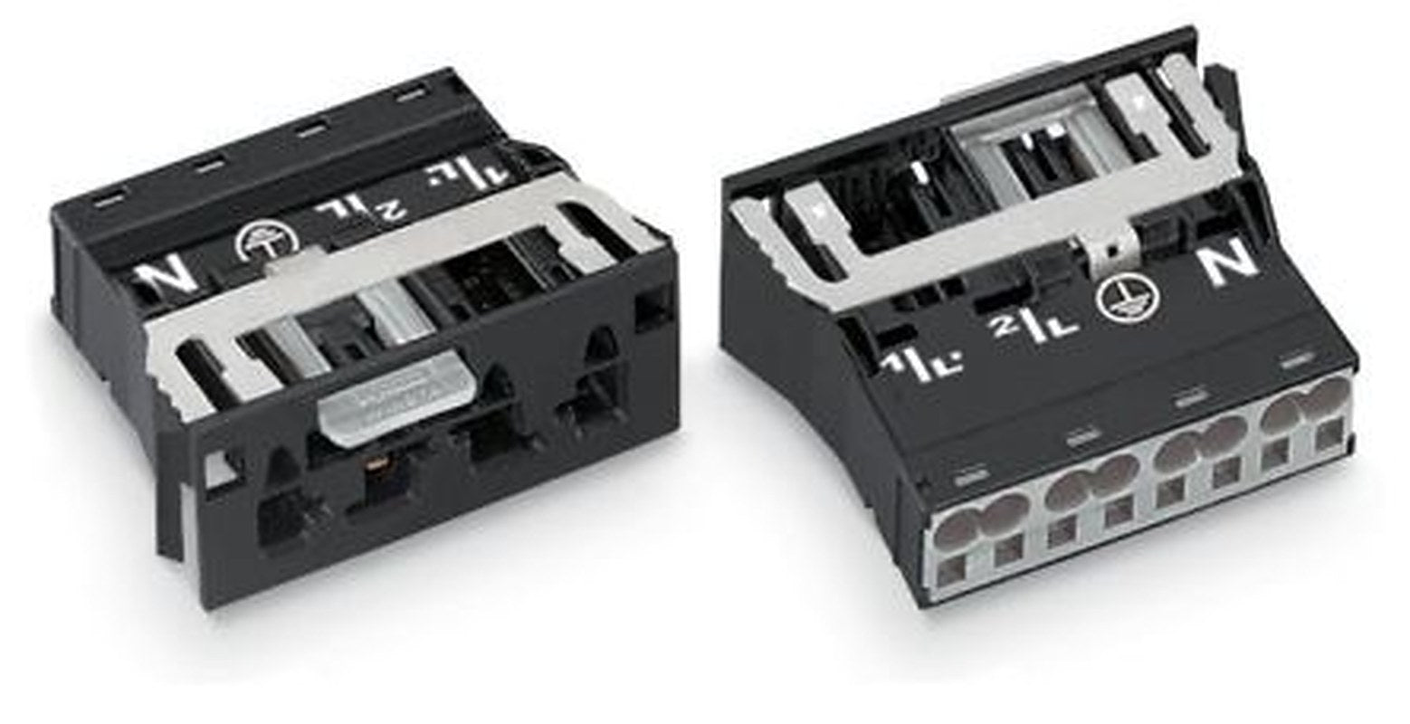 WAGO 770 Series Snap-in Plug Male Cage Clamp, 4-Pole, 25A, 4-Way, IP20