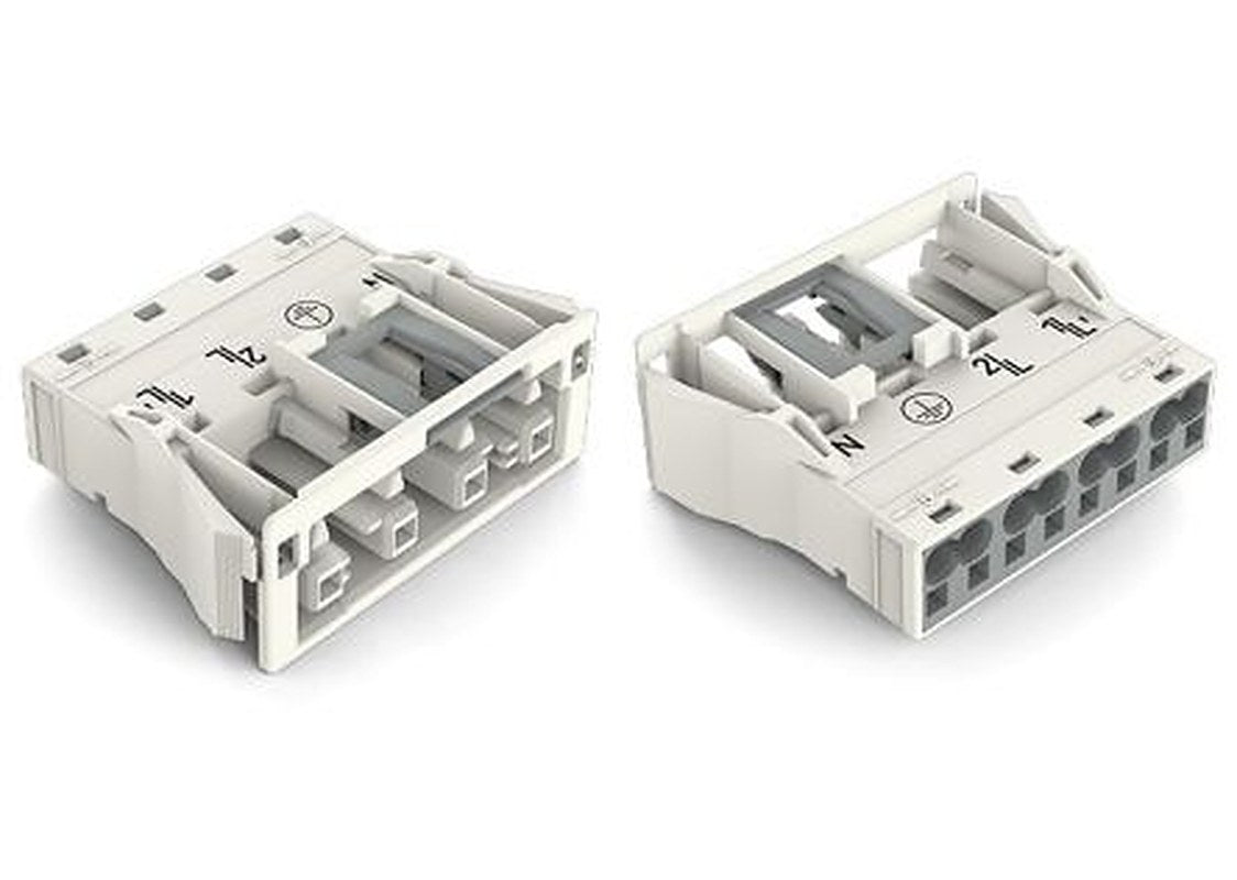 WAGO 770 Series Snap-in Socket Female Cage Clamp, 4-Pole, 25A, 4-Way, IP20