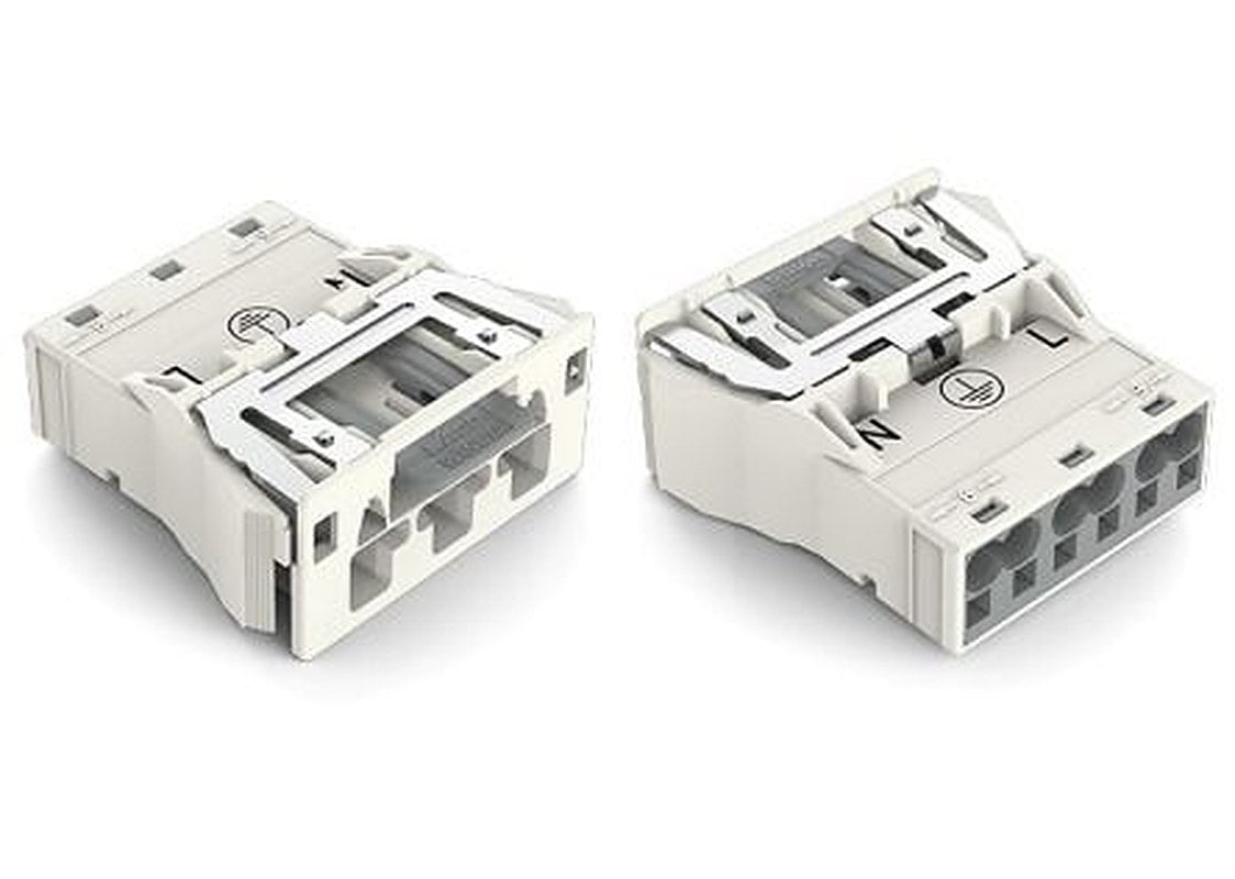 WAGO 770 Series Snap-in Plug Male Cage Clamp, 3-Pole, 25A, 3-Way, IP20