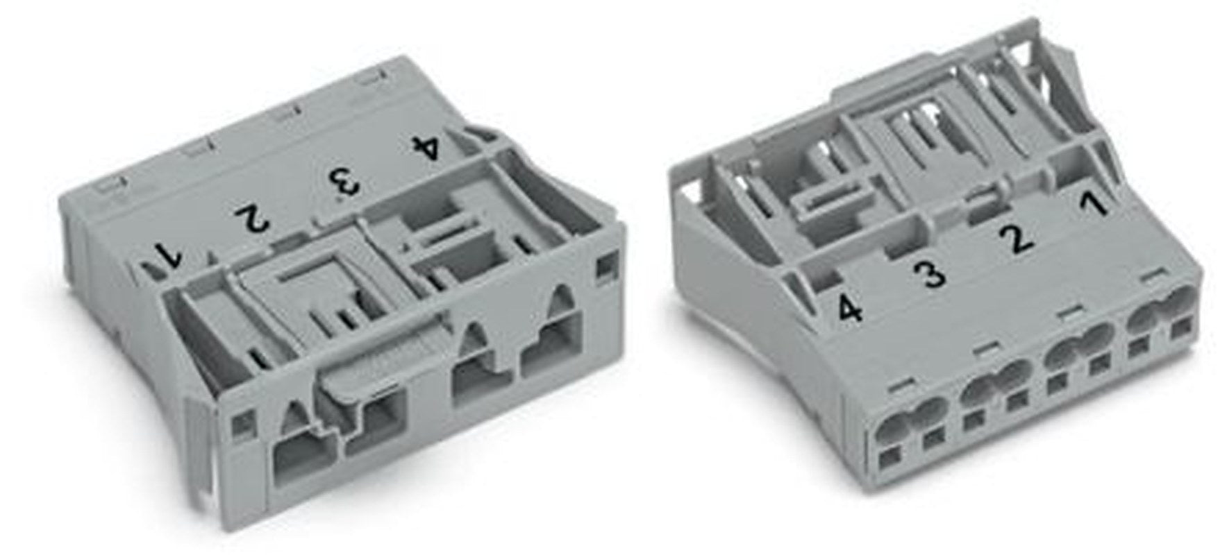 WAGO 770 Series Snap-in Plug Male Cage Clamp, 4-Pole, 25A, 4-Way, IP20