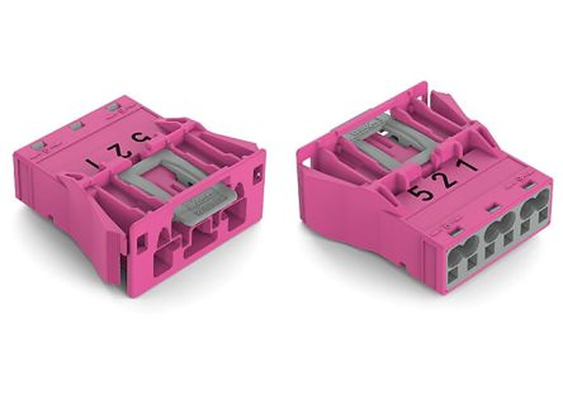 WAGO 770 Series Snap-in Plug Male Cage Clamp, 3-Pole, 25A, 3-Way, IP20