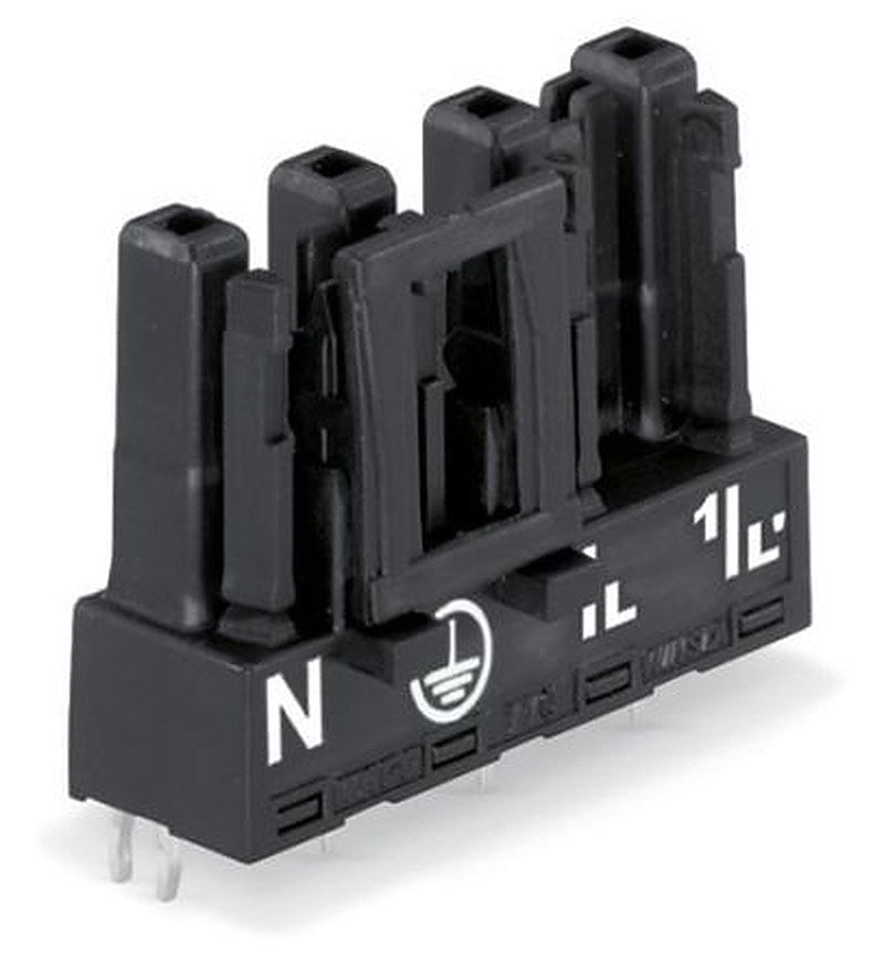WAGO 770 Series Straight PCB PCB Socket, 4-Contact, 1 Row, 10 mm Pitch Cage Clamp