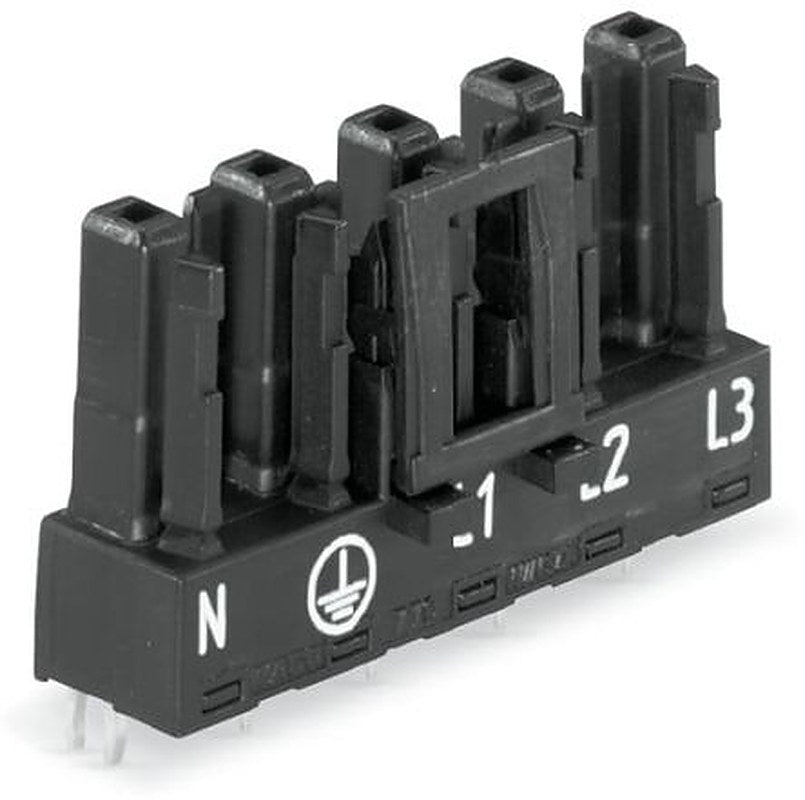 WAGO 770 Series Straight PCB PCB Socket, 5-Contact, 1 Row, 10 mm Pitch Cage Clamp