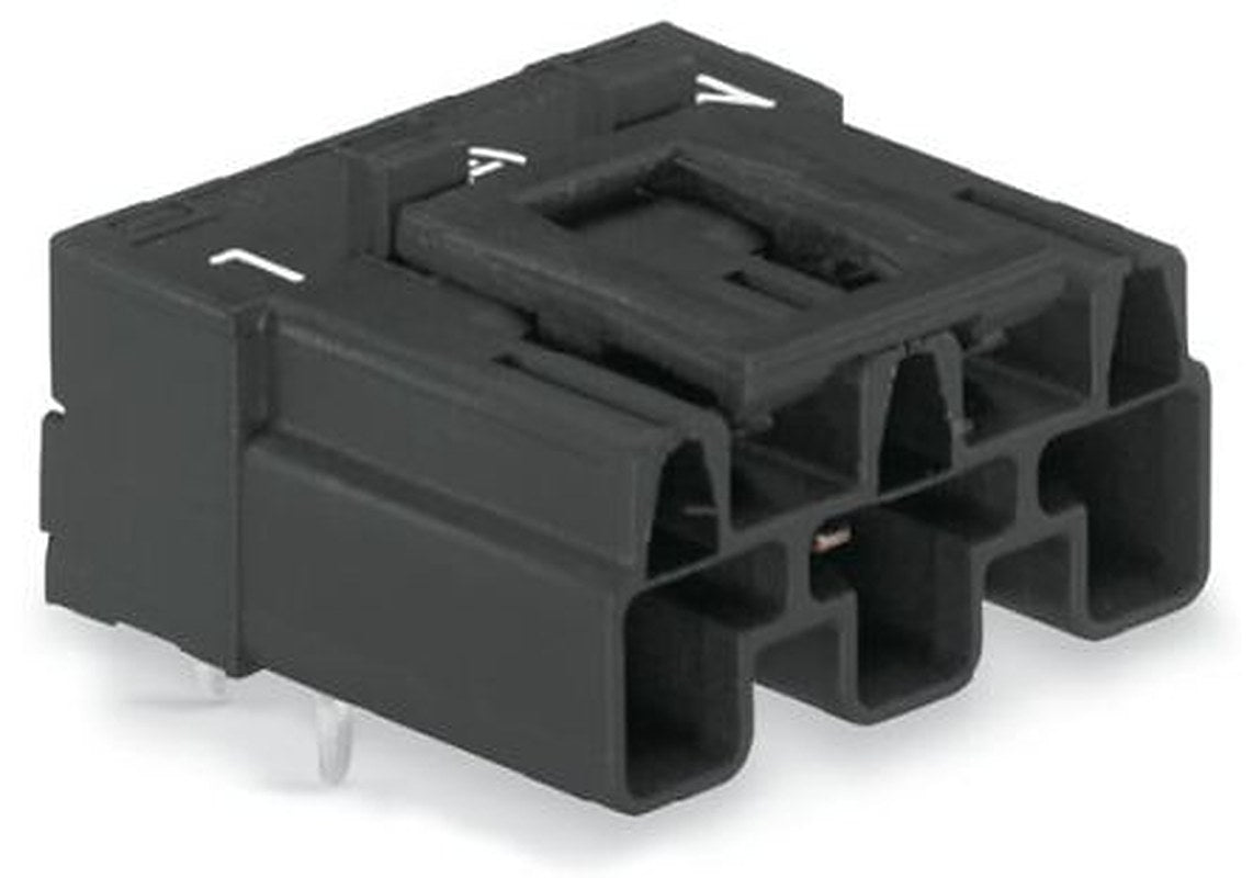 WAGO 770 Series Angled PCB PCB Header, 3 Contact(s), 10 mm Pitch, 1 Row, Shrouded