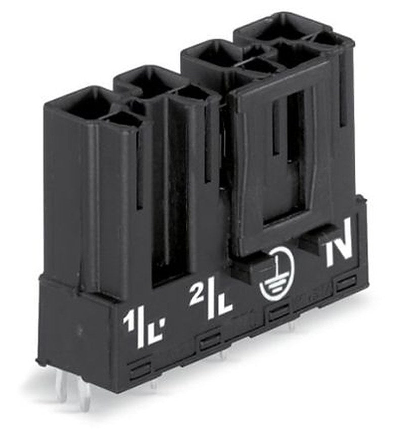 WAGO 770 Series Straight PCB PCB Header, 4 Contact(s), 10 mm Pitch, 1 Row, Shrouded