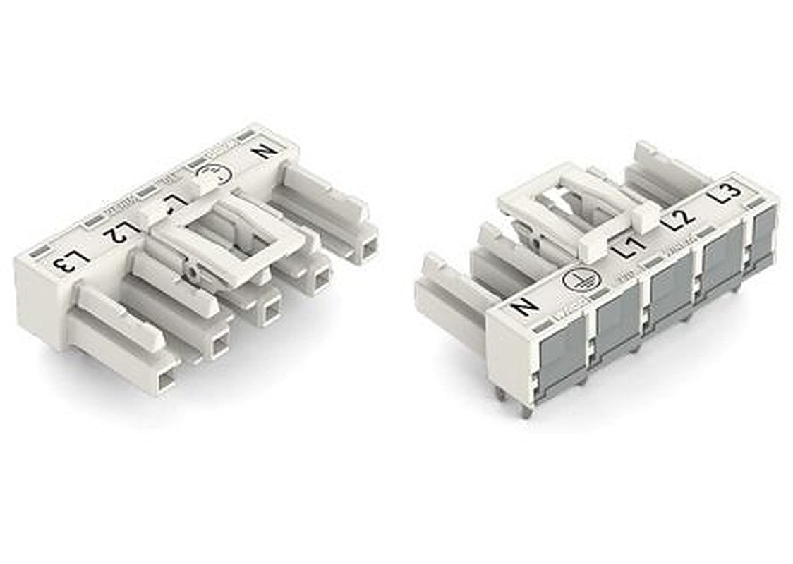WAGO 770 Series Angled PCB PCB Socket, 5-Contact, 1 Row, 10 mm Pitch Cage Clamp