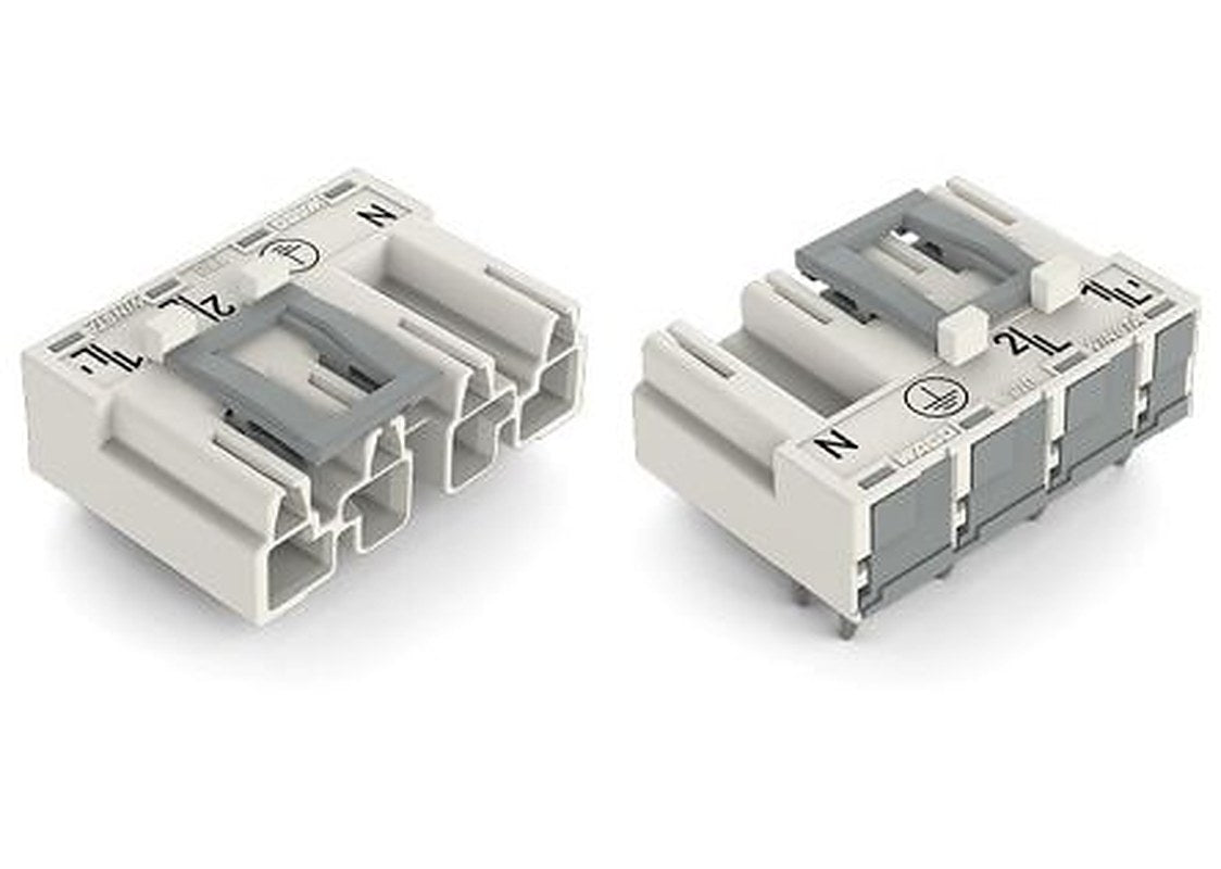 WAGO 770 Series Angled PCB PCB Header, 4 Contact(s), 10 mm Pitch, 1 Row, Shrouded