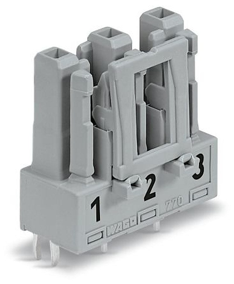 WAGO 770 Series Straight PCB PCB Socket, 3-Contact, 1 Row, 10 mm Pitch Cage Clamp