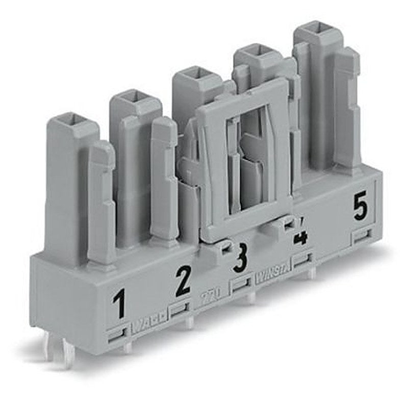 WAGO 770 Series Straight PCB PCB Socket, 5-Contact, 1 Row, 10 mm Pitch Cage Clamp
