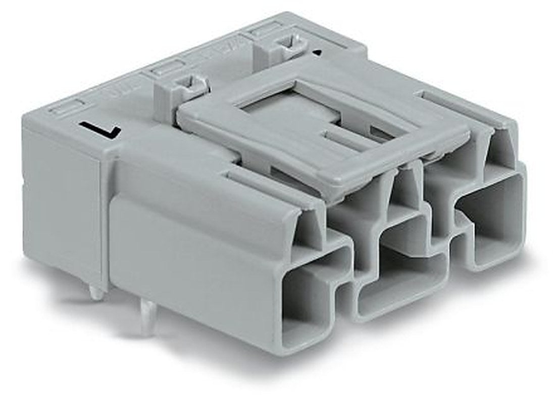 WAGO 770 Series Angled PCB PCB Header, 3 Contact(s), 10 mm Pitch, 1 Row, Shrouded