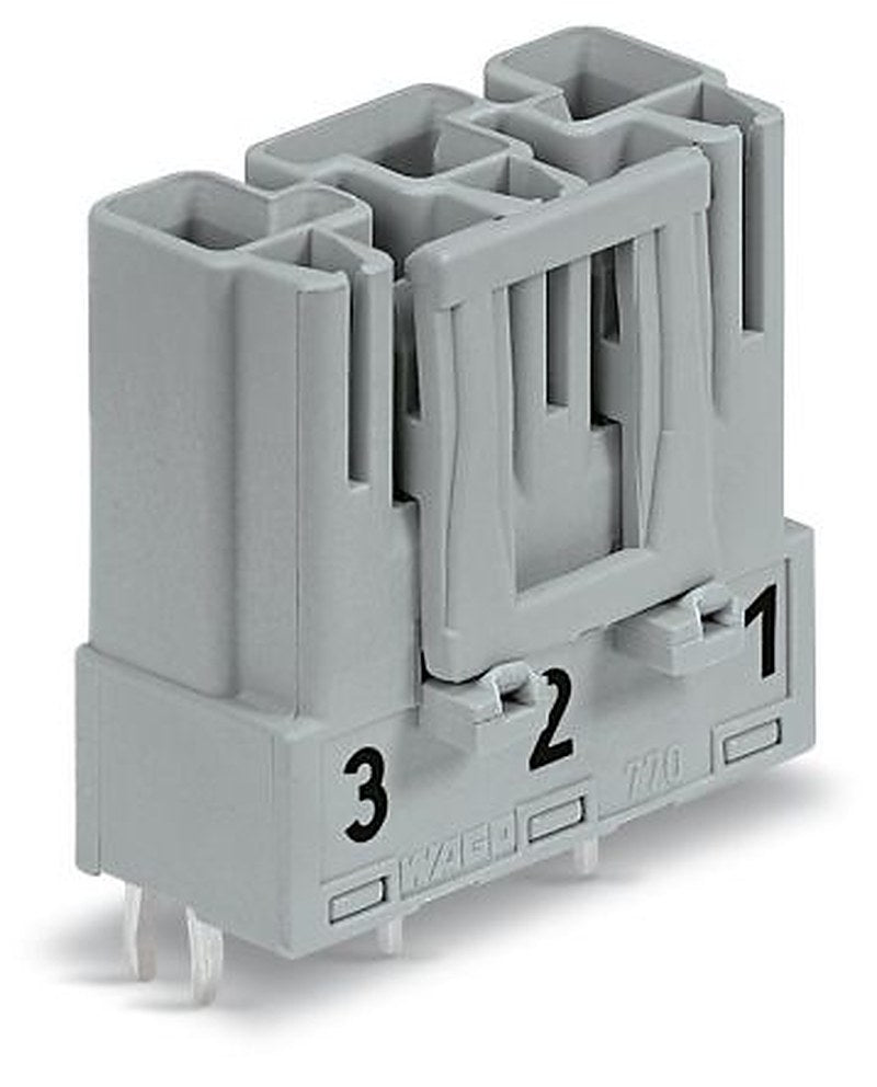 WAGO 770 Series Straight PCB PCB Header, 3 Contact(s), 10 mm Pitch, 1 Row, Shrouded