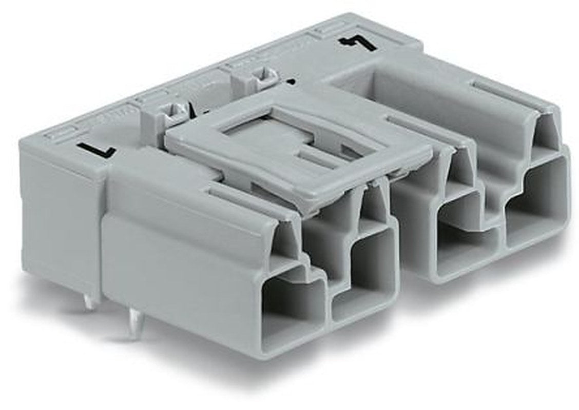 WAGO 770 Series Angled PCB PCB Header, 4 Contact(s), 10 mm Pitch, 1 Row, Shrouded