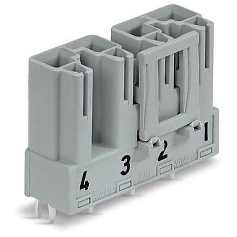 WAGO 770 Series Straight PCB PCB Header, 4 Contact(s), 10 mm Pitch, 1 Row, Shrouded