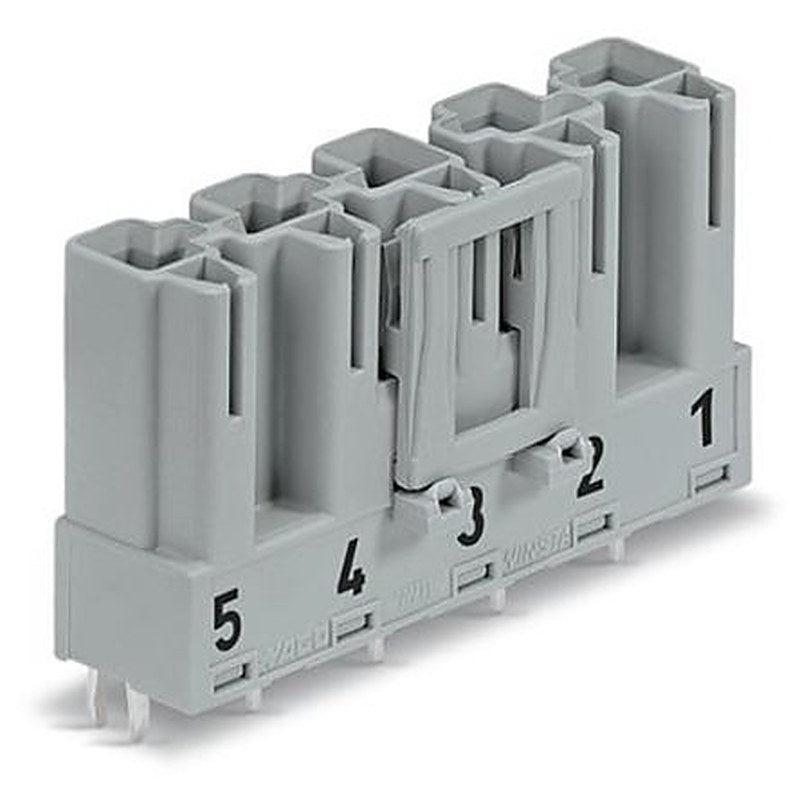 WAGO 770 Series Straight PCB PCB Header, 5 Contact(s), 10 mm Pitch, 1 Row, Shrouded