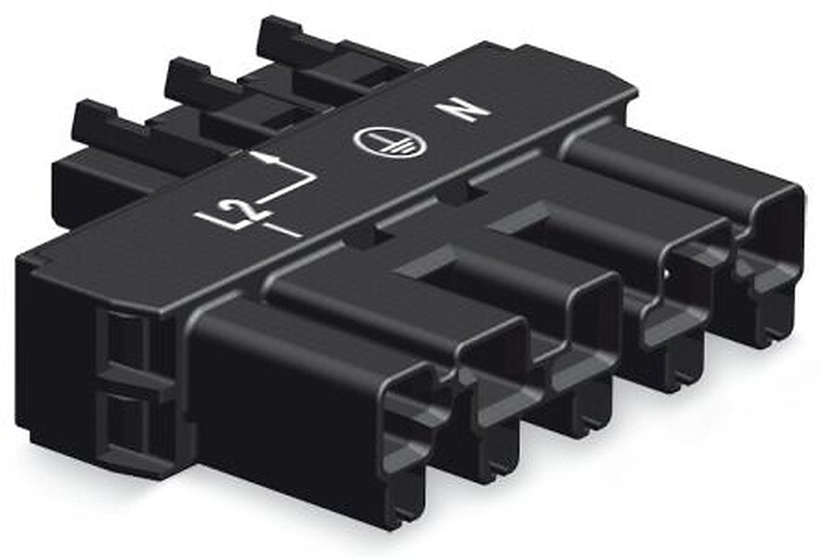 WAGO 770 Series Connector Male/Female Cage Clamp, 5-Pole, 25A, 5-Way, IP20
