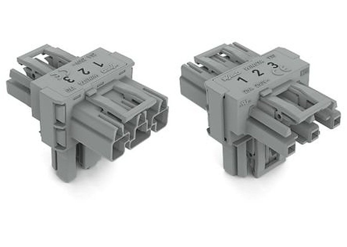 WAGO 770 Series Cable Distribution Connector Cage Clamp, 3-Pole, 25A, 3-Way, IP20