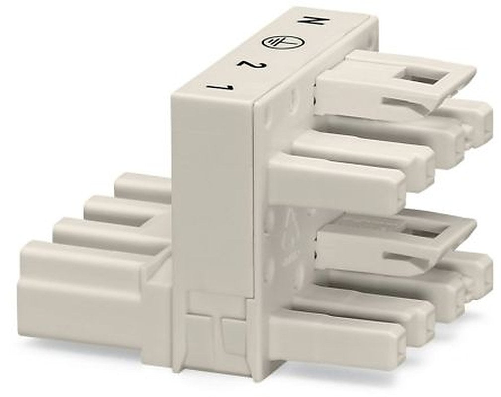 WAGO 770 Series Cable Distribution Connector Cage Clamp, 4-Pole, 25A, 3-Way, IP20