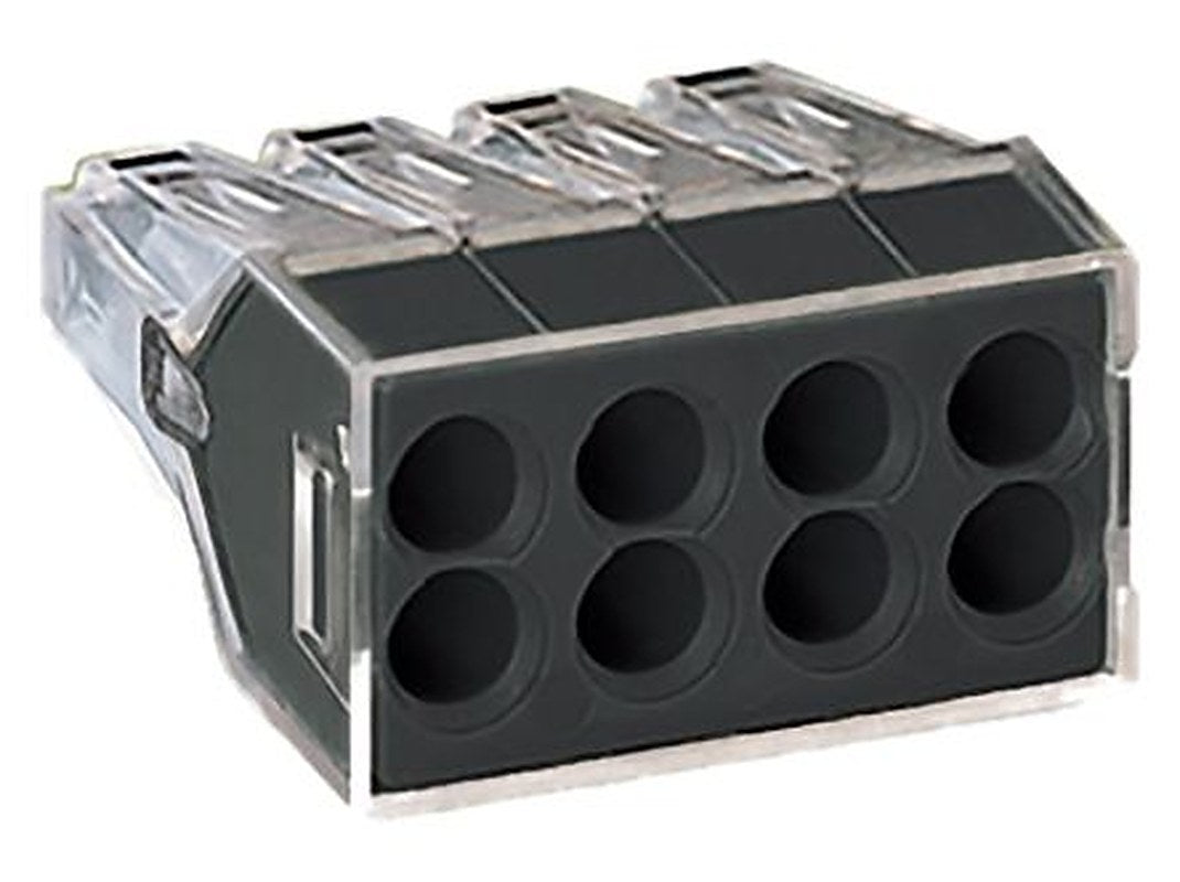 WAGO 773 PUSH WIRE Series Junction Box Connector, 8-Way, 24A Push-in