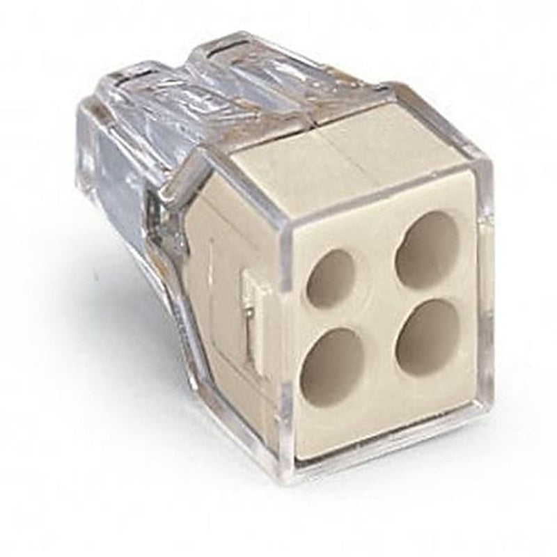 WAGO 773 Series Junction Box Connector, 4-Way, 14AWG, 18 AWG Wire, 24A Push-in