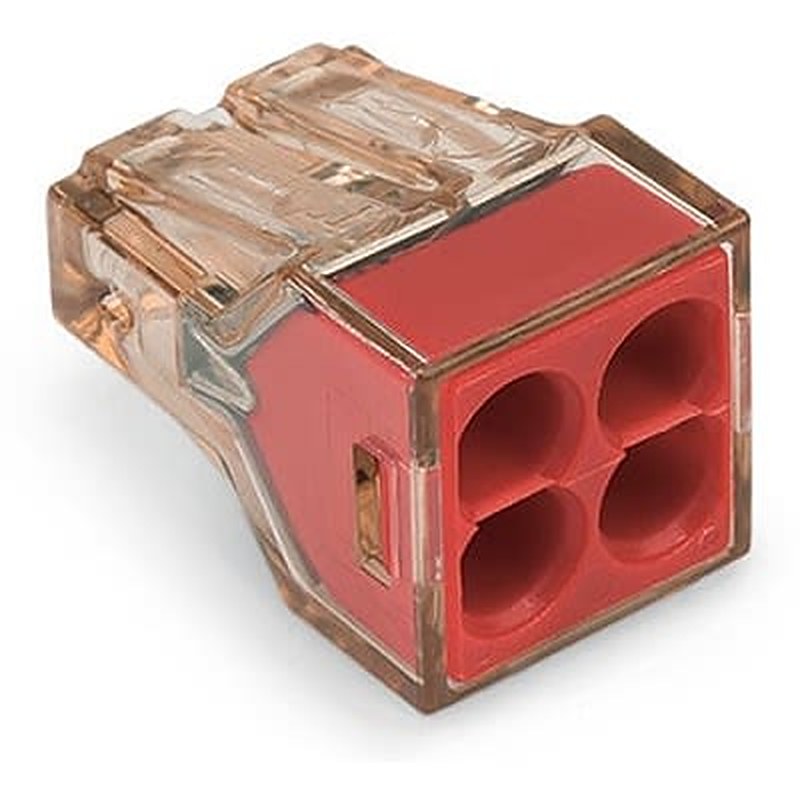 WAGO, 773 Wire Splice Connector, Red, Insulated, Tin 12 AWG
