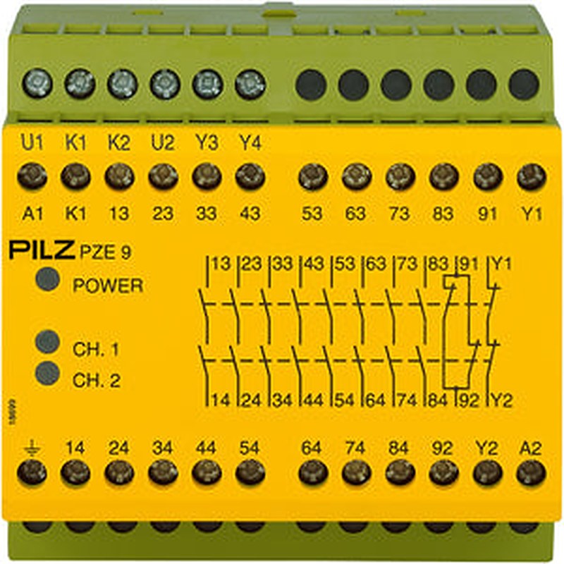 Pilz 774143 - PZE 9 110-120VAC 8n/o 1n/c