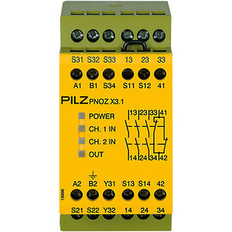 Pilz 774321 - PNOZ X3.1 230VAC 24VDC 3n/o 1n/c 1so