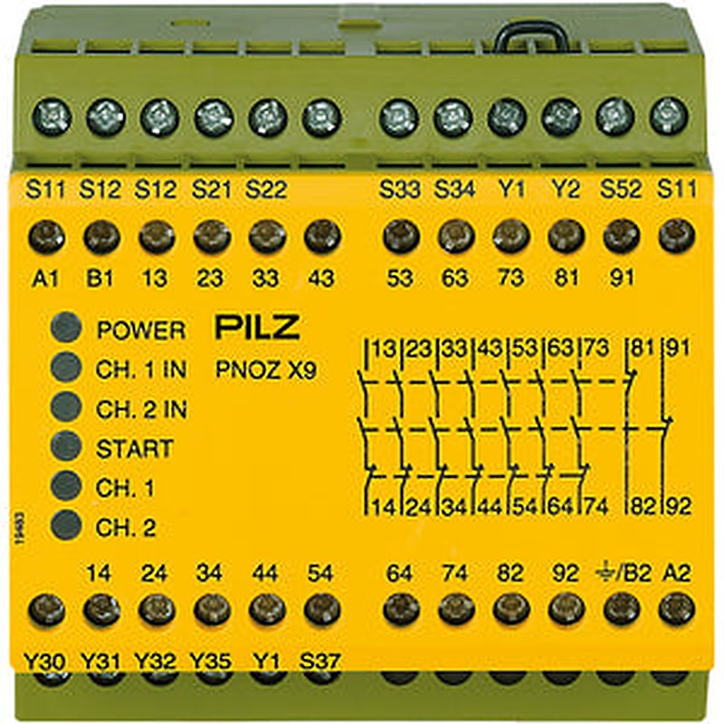 Pilz 774605 - PNOZ X9 100-120VAC 24VDC 7n/o 2n/c 2so
