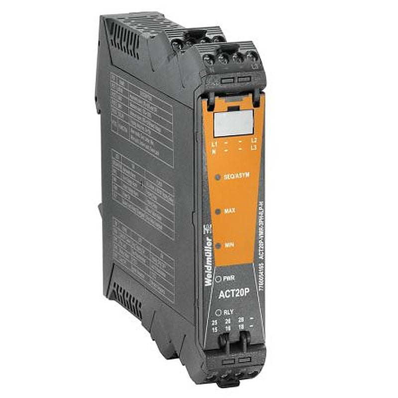 Weidmüller ACT20P Series Limit Signal Transmitter, Voltage Input, Relay Output, 500V Supply
