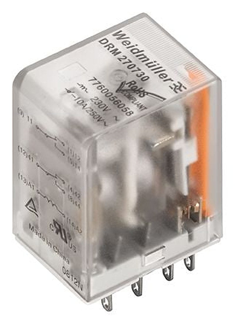 Weidmüller Panel Power Relay, 230V ac Coil, 5A Switching Current, 4PDT