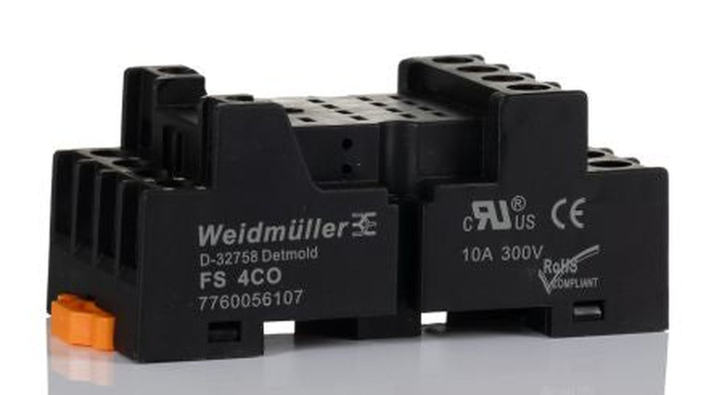 Weidmüller 4 Way 250V ac Panel Relay Socket
