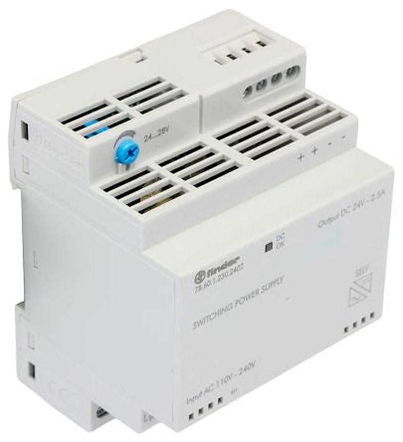 Finder Embedded Switch Mode Power Supply, 78.60.1.230.2402 24V dc, 2.8A, 60 W, Input 230V ac to 240V ac