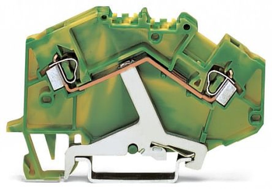 WAGO 2-Way DIN Rail Earth Terminal Block, 2.5mm², 14AWG Wire, Cage Clamp, Polyamide Housing