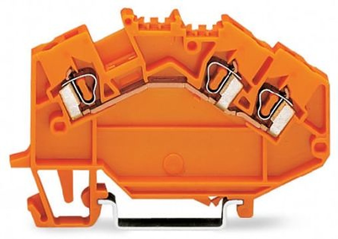 WAGO 780-654 780 Series Terminal Block Orange, 2.5mm², 1-Level, Cage Clamp, CSA